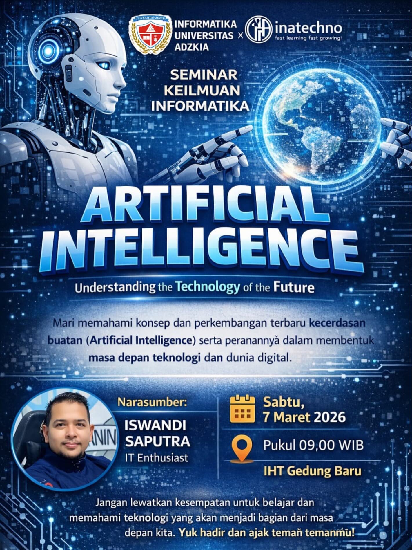 Seminar Artificial Intelligence: Pemanfaatan AI untuk Pendidikan dan Industri