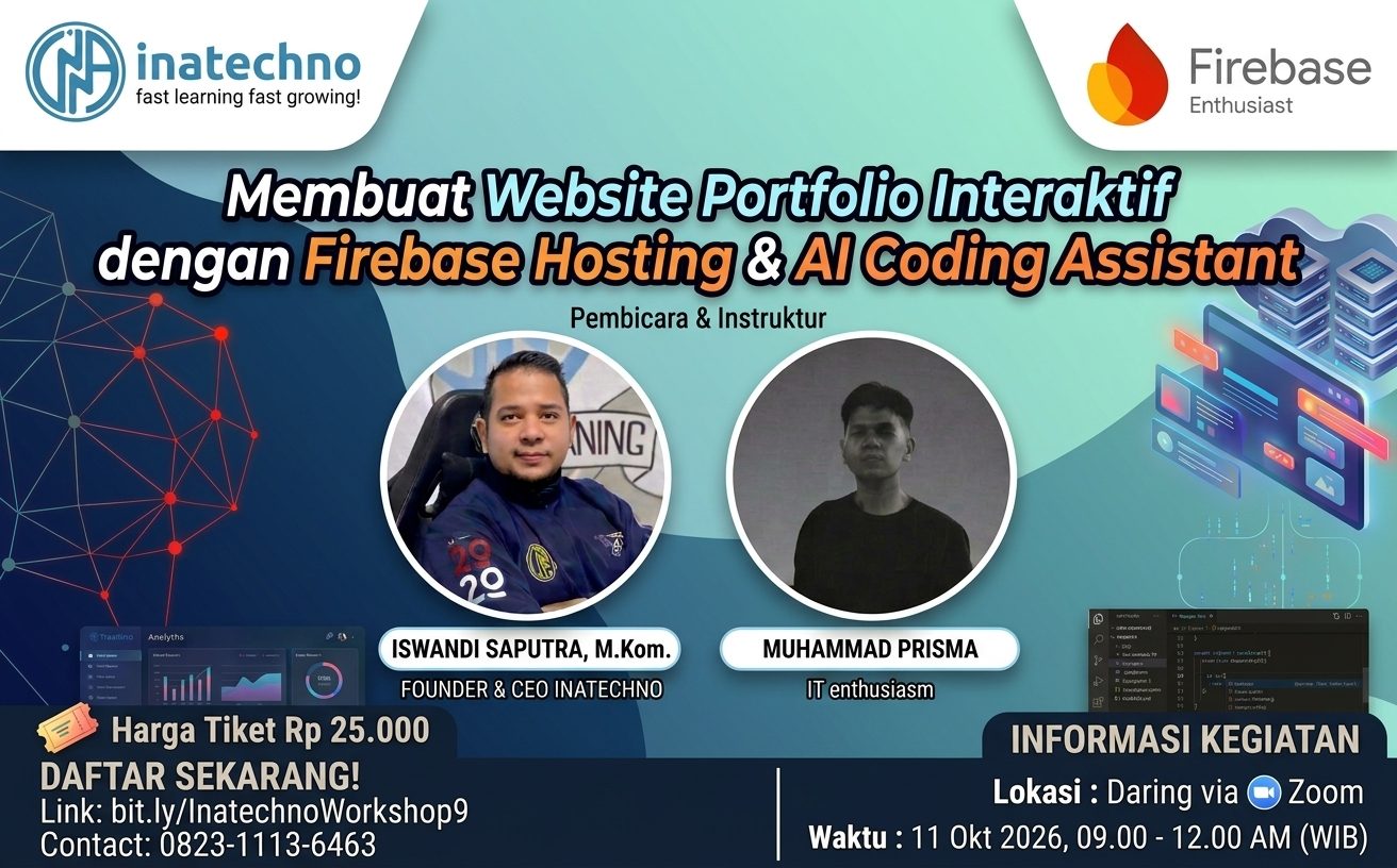 Membuat Website Portfolio Interaktif dengan Firebase Hosting & AI Coding Assistant