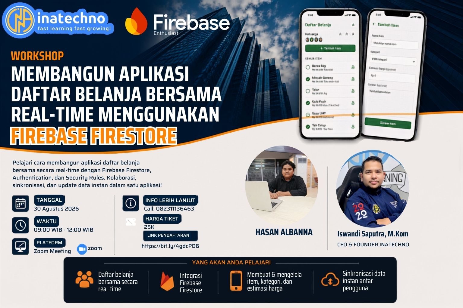 Membangun Aplikasi Daftar Belanja Bersama Real-Time dengan Firebase” Fast-Track Real-Time Web Development with Firebase Firestore