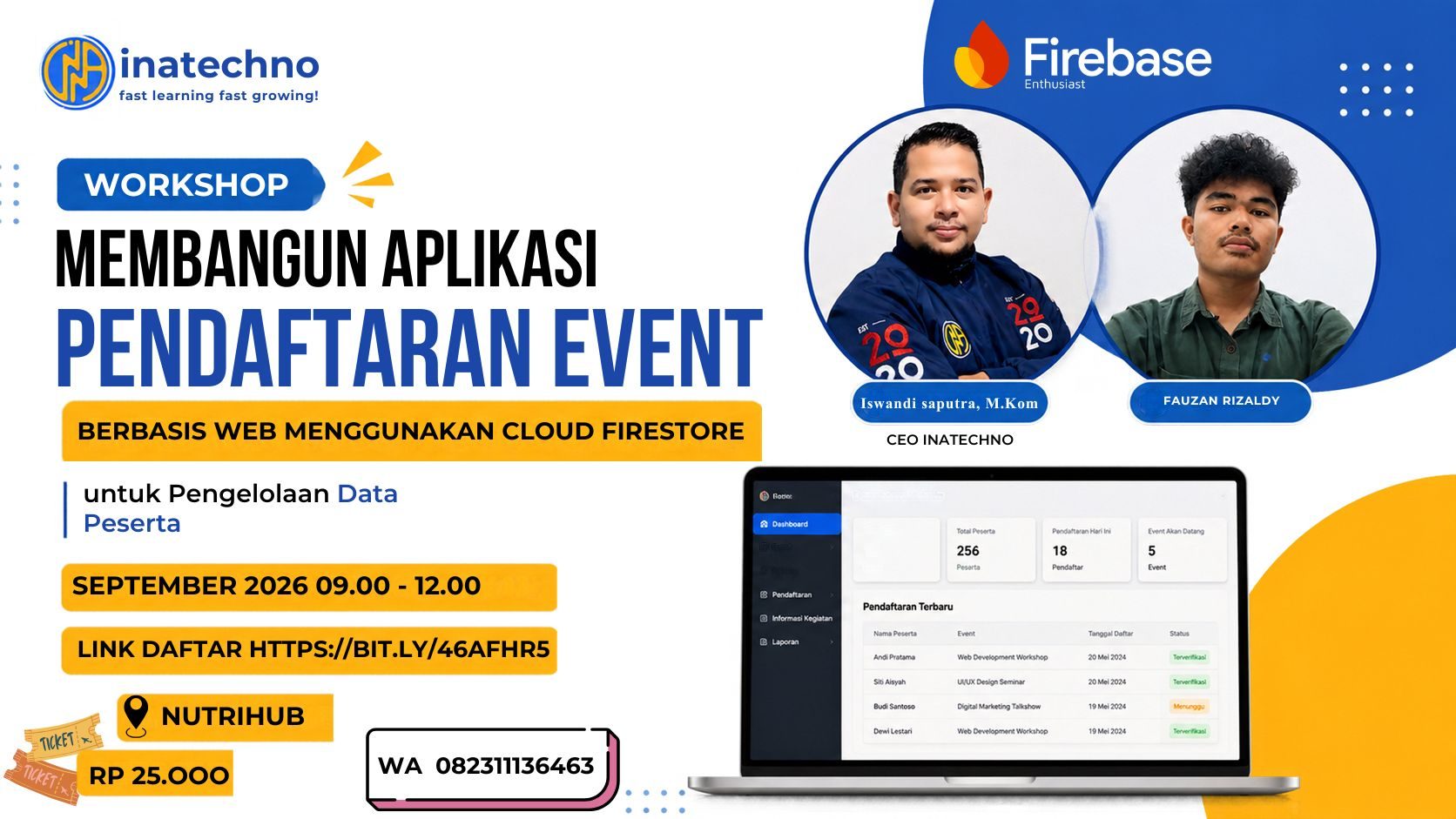 Membangun Aplikasi Pendaftaran Event Berbasis Web Menggunakan Cloud Firestore untuk Pengelolaan Data Peserta